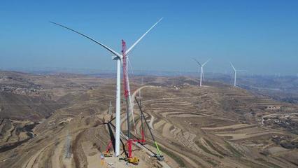 黃土高原風電建設(shè)忙